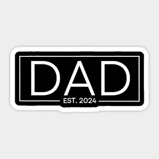 Dad Est 2024 fathers day Sticker